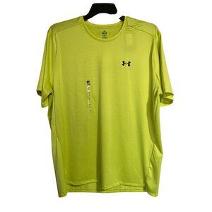 Under Armour Tech Vent Short Sleeve Shirt Mens Large Loose Fit Neon Yellow
